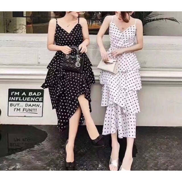 Đầm Maxi, Váy Maxi 2 Dây 3 Tầng Nữ Tính Siêu Đẹp V62 (Video, ảnh thật)