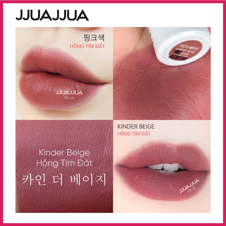 SON THỎI LÌ JJUAJJUA KINDER BEIGE (HỐNG TÍM ĐẤT) | BigBuy360 - bigbuy360.vn