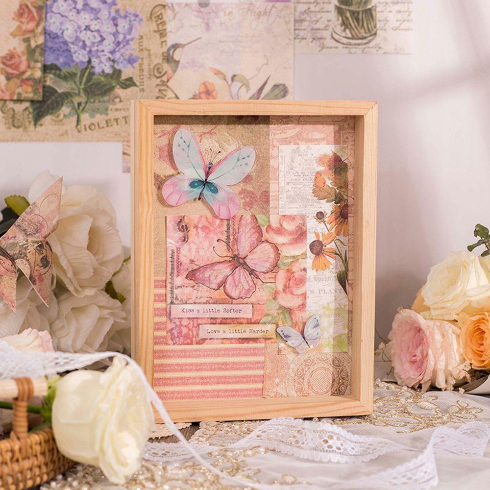 Giấy Làm Phông Nền Trang Trí Hình Hoa DARON Kiểu Retro DIY