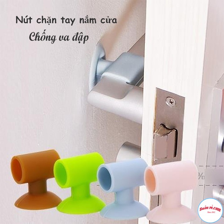 Dụng Cụ Chặn Tay Nắm Cửa Cao Su Hít Tường Tránh Va Đập br00497