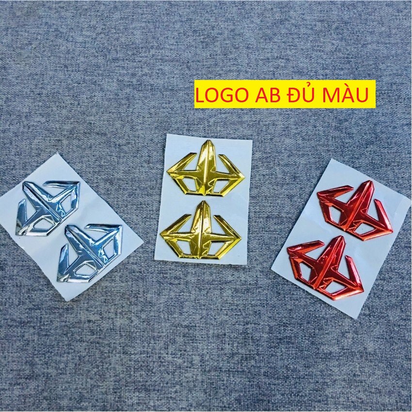 Bộ 2 tem Logo AB KIM CƯƠNG Honda Air Blade đủ màu chọn