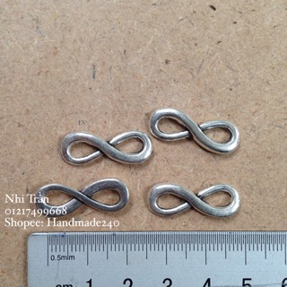 Mặt vô cực xi bạc phụ kiện handmade