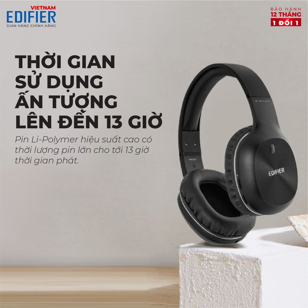 Tai nghe Bluetooth 5.0 thể thao EDIFIER W800BT Plus Chống ồn - Hàng phân phối chính hãng - Bảo hành 12 tháng 1 đổi 1