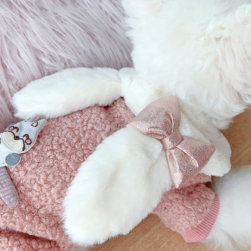 Quần áo mùa đông ấm áp có đệm cho chó Teddy Pomeranian Bichon poodle con cưng nhỏ bốn chân