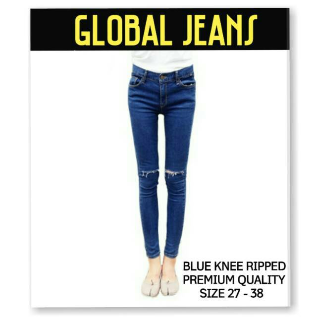 Quần Jeans Rách Gối Size Lớn Thời Trang Cho Nữ