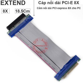 Dây cáp riser nối dài mở rộng khe cắm PCI-E 8X cho PC Máy tính để bàn 18.5Cm