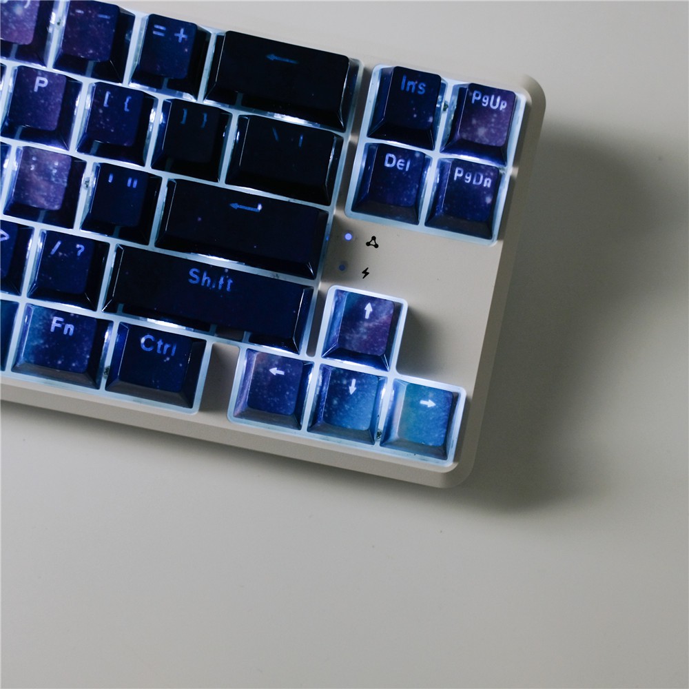 Set keycap Galaxy Nebula full 108 phím xuyên led cực đẹp lắp cho bàn phím cơ