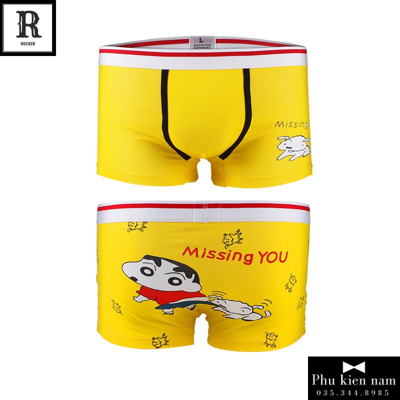 [Combo] Hộp 4 Quần Lót Nam Boxer - Quần Sịp Boxer HOẠT HÌNH S001.2