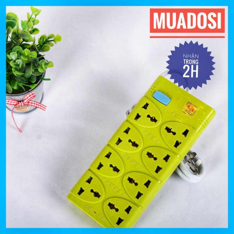 Ổ Cắm Điện 3 Chấu 8 Ổ Cắm Dài 2M