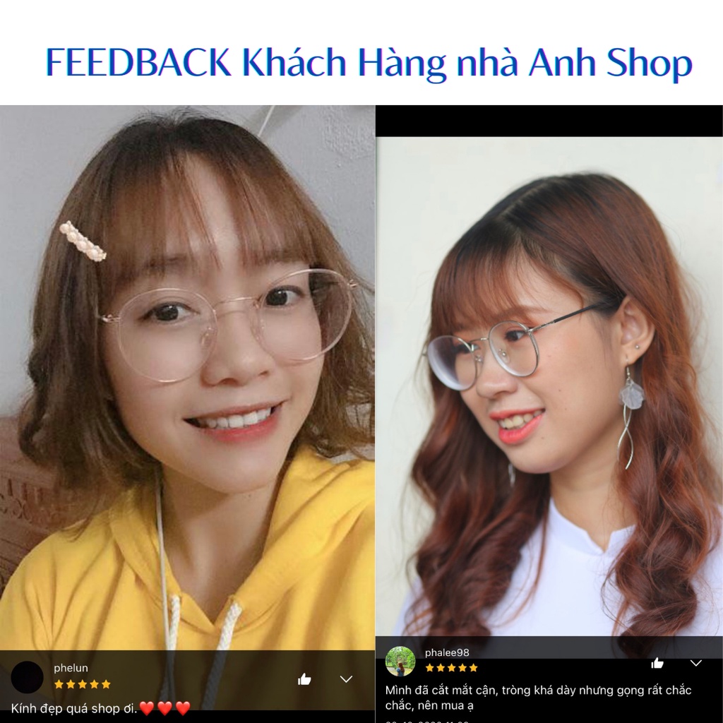 Kính tròn thời trang nam nữ chất liệu kim loại 30017