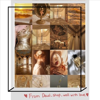 [FREESHIP EXTRA] Wall Collage dán tường trang trí decor phòng ngủ - theme Golden aesthetic