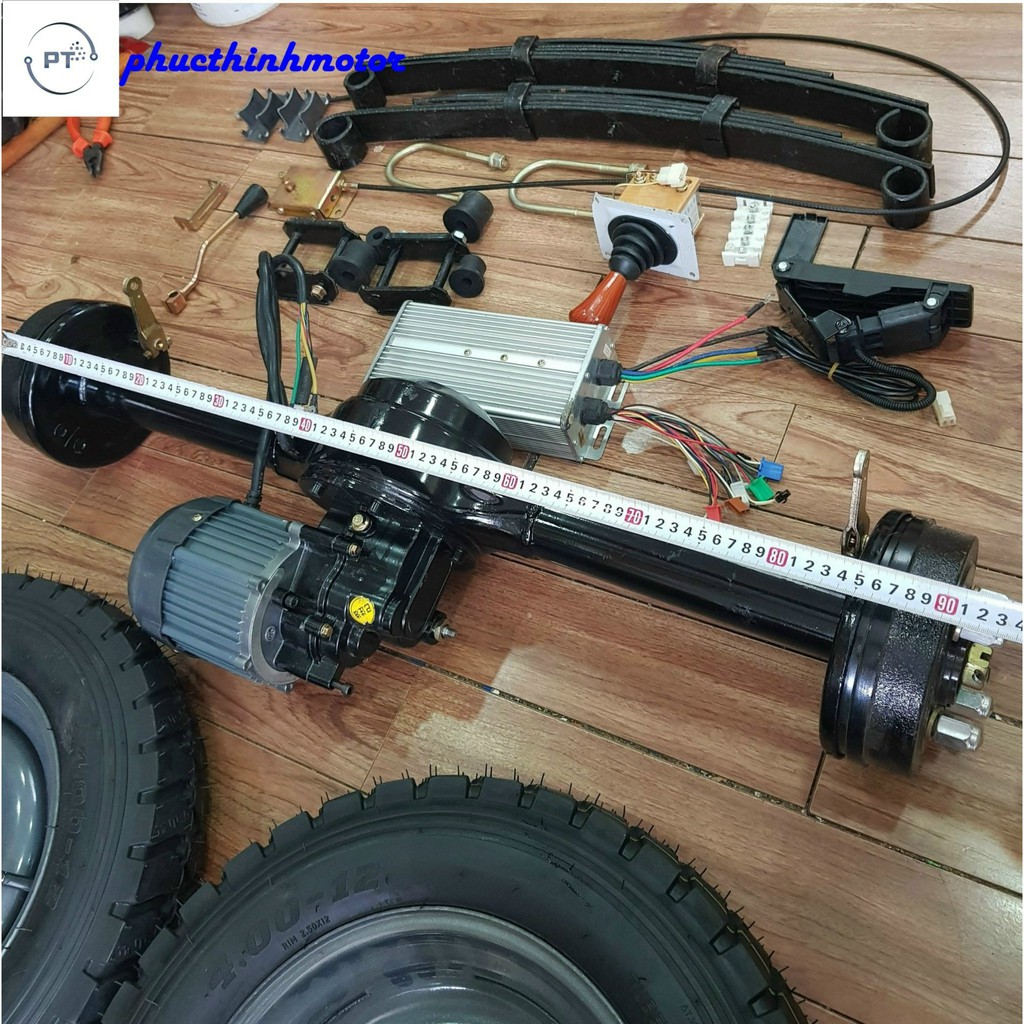 Bộ động cơ cầu sau 48v1000w visai xe ba banh bốn bánh