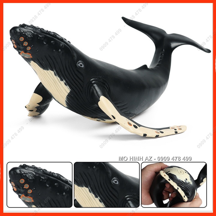 Mô Hình Cá Voi Lưng Gù Nhựa Mềm Size Lớn - 4706.2
