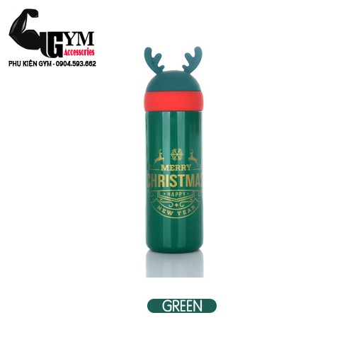 Bình giữ nhiệt Cao Cấp, bình giữ nhiệt Giáng Sinh Noel Merry Christmas 330ml