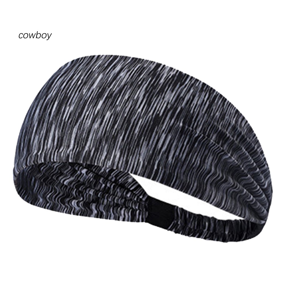 COW_Unisex Elastic Stretch Sweat Absorbent Yoga Running Hair Band Sports Headband