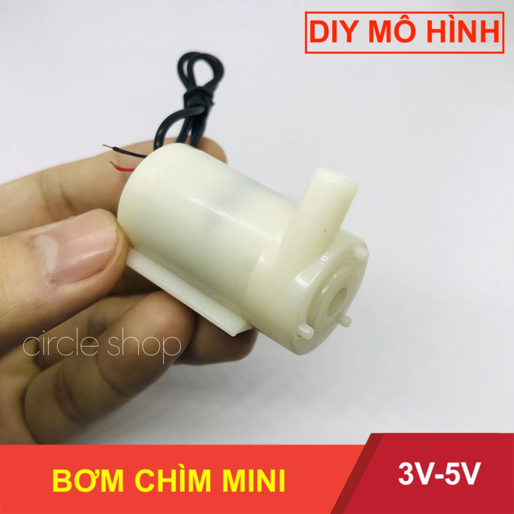 Máy bơm mini bơm chìm siêu nhỏ 3V-5V bơm mạnh và êm lưu lượng 96 lít một giờ - LK0084