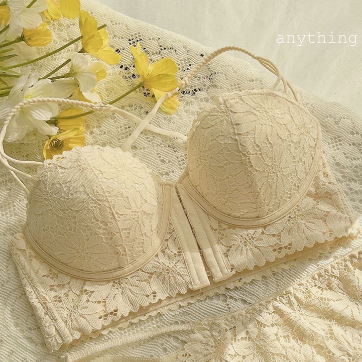 Áo lót Mỏng Cài Khóa Trước Không Gọng Thép Lưng Đẹp Quyến Rũ Cho Nữ