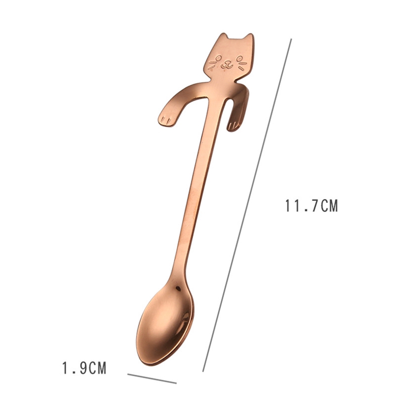 Muỗng cà phê inox cán hình mèo