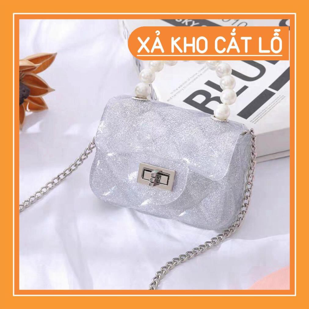 [Sẵn Hàng Giao Ngay] (giá gốc)combo 10 túi đeo chéo mini quai ngọc trai nhân tạo cho bé choi tết
