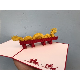 Thiệp 3d cầu rồng đà nẵng