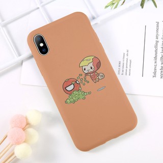 Ốp lưng điện thoại Iphone 6 plus Spider Man vs Iron Man mỏng thời trang