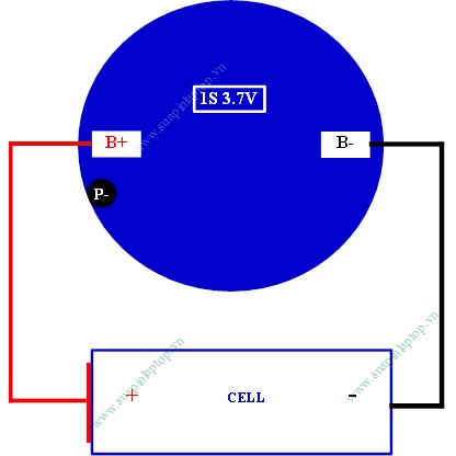 Mạch 1s 3.6v - 4.2v tròn, sạc và bảo vệ cell Li-ion 3.7v.