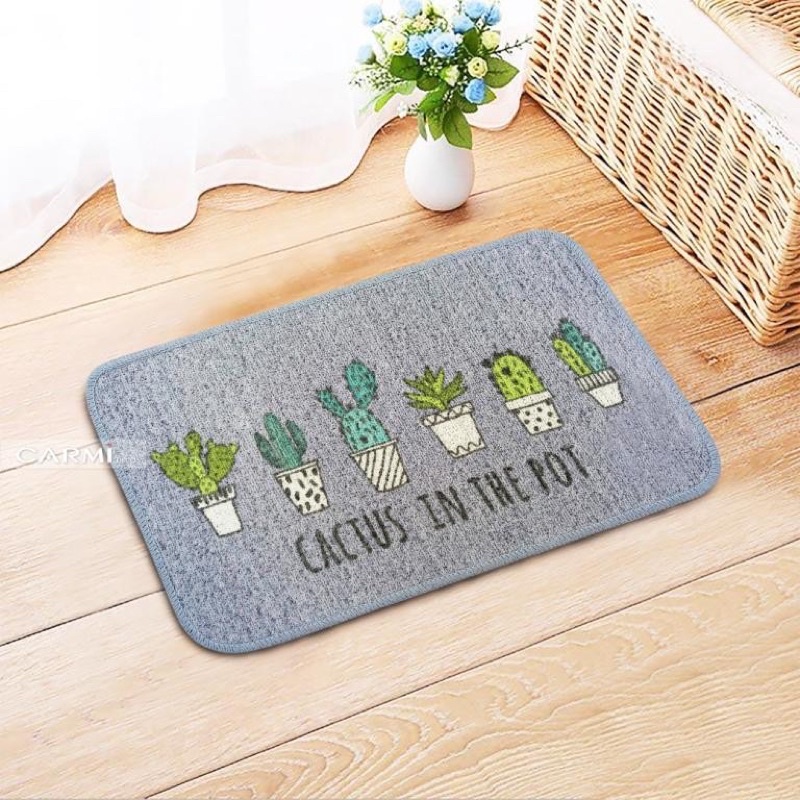 Thảm Lau Chân BEIGE MAT, Thảm chùi Chân Hình Cây Xương Rồng Hàng Việt Nam Chất Lượng Cao