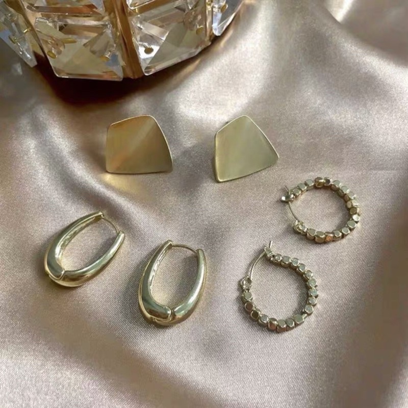 Bông tai nữ Top Xu Hướng Hàn Quốc - Khuyên tai nữ Vintage hottrend 2022 bằng mạ bạc 925 cao cấp