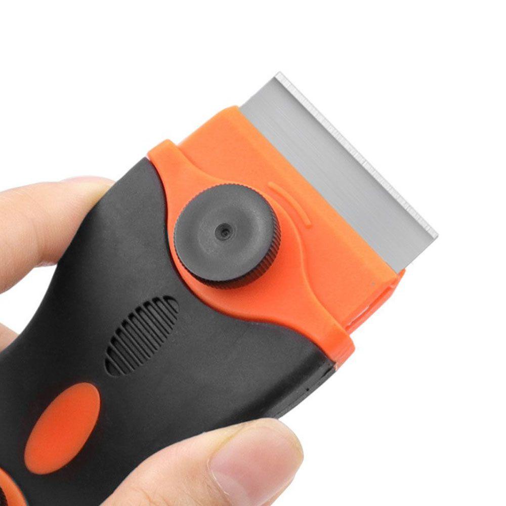 QINJUE Cleaning Window Plastic Handle Razor Car Cleaner Hob Scraper Glass Ceramic With Blade Magic Tool For Oven Cooker Gadgets for Kitchen 2 in 1/Multicolor