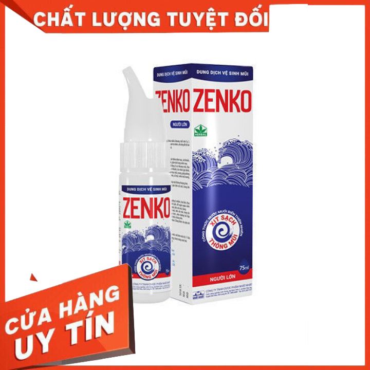 Dung dịch vệ sinh mũi kháng khuẩn Zenko Người Lớn - Công thức nhượng quyền từ USA.