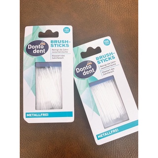 Tăm xỉa răng dịu nhẹ cho nướu Dontodent Brush Sticks - Nội Địa Đức