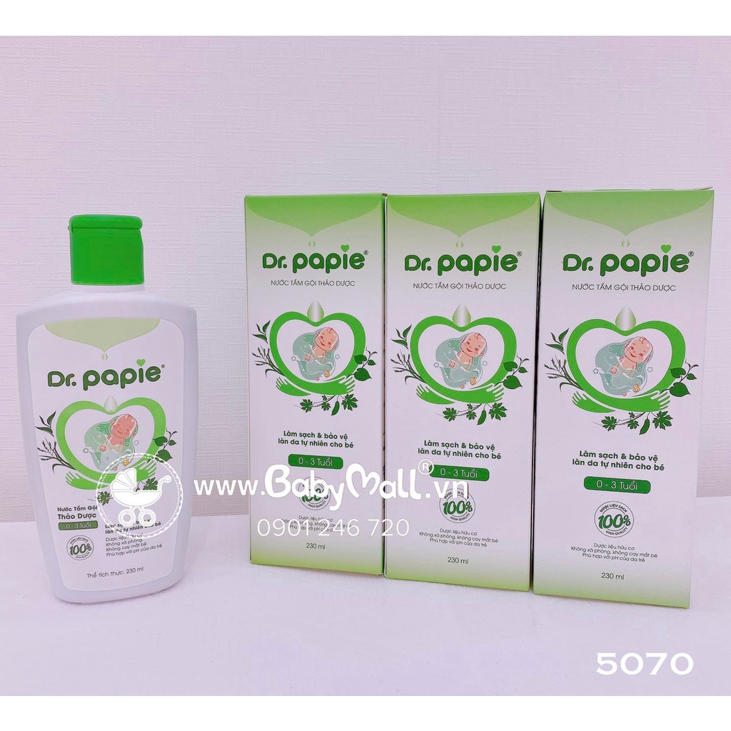 Nước tắm gội thảo dược DR.PAPIE