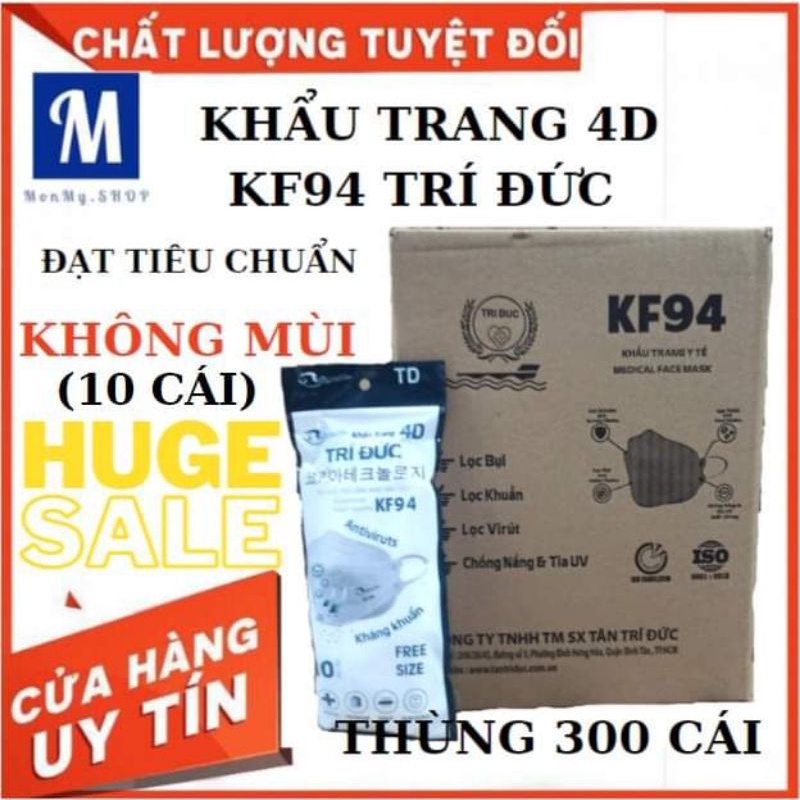 set 10 cái Khẩu trang KF94, 4D kháng khuẩn TÂN TRÍ ĐỨC MASK