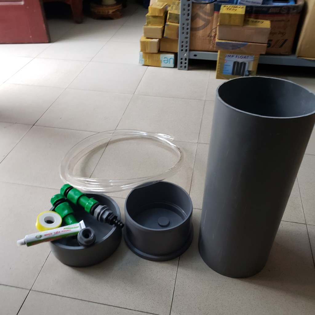 Combo phụ kiện chế lọc bể cá ống nhựa PVC 110, 140, 160