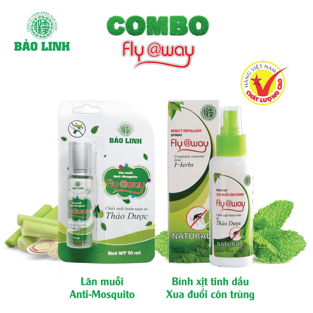 Combo đuổi muỗi Flyaway Bảo Linh an toàn cho trẻ nhỏ và gia đình