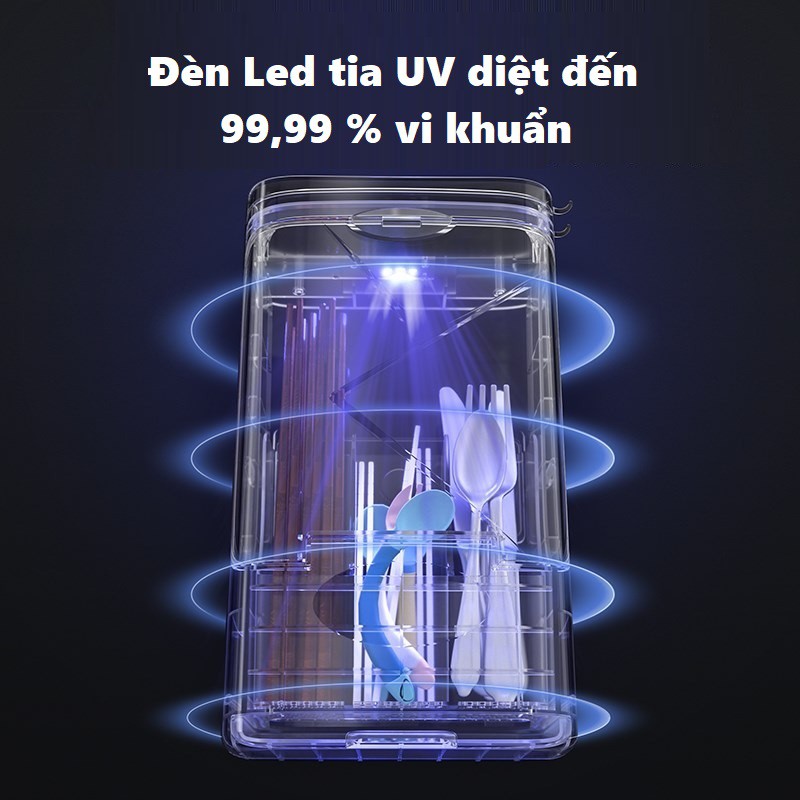 Hộp đựng đũa thông minh khử trùng bằng tia UV