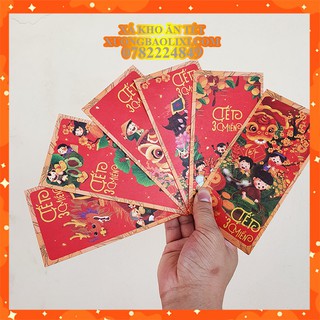 Combo 100 Bao Lì Xì 2021 Bộ Tết 3 Miền - Giao Đủ Mẫu - Tặng Bao Kính - Bao Lì Xì Thuần Việt