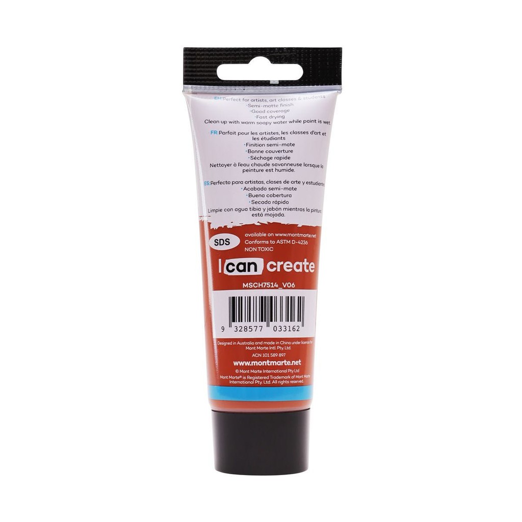 Màu Acrylic Mont Marte 75ml - Burnt Sienna - Acrylic Colour Paint Signature 75ml (2.54oz) - MSCH7514