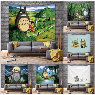 [HÀNG CÓ SẴN] VẢI TREO TƯỜNG, DECOR TRANG TRÍ NHÀ CỬA MẪU ANIME TOTORO 1M5 X2M TẶNG KÈM MÓC TREO