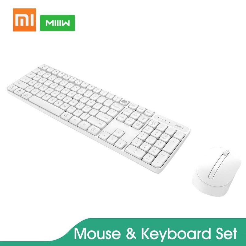 Bộ Bàn Phím Và Chuột Xiaomi MIIIW Chính Hãng, Bàn Phím Di Động 104 Phím Không Dây Cho Văn Phòng Chuột Chống Trượt 2.4GHz