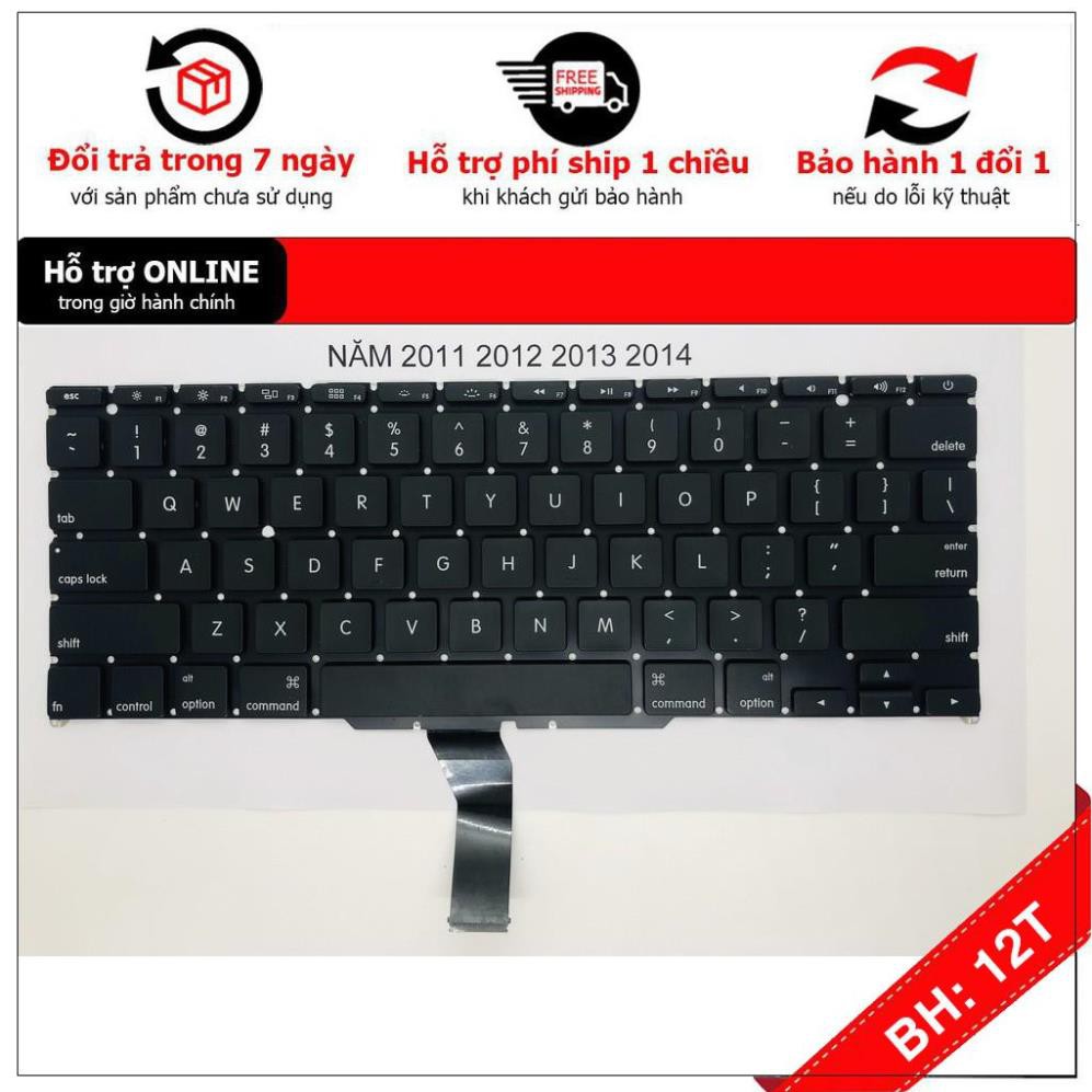 [BH12TH] [- Bàn Phím Apple Macbook Air Màn 11.6'' Mã A1370 - A1465 Năm 2011 - 2012 - 2013 - 2014