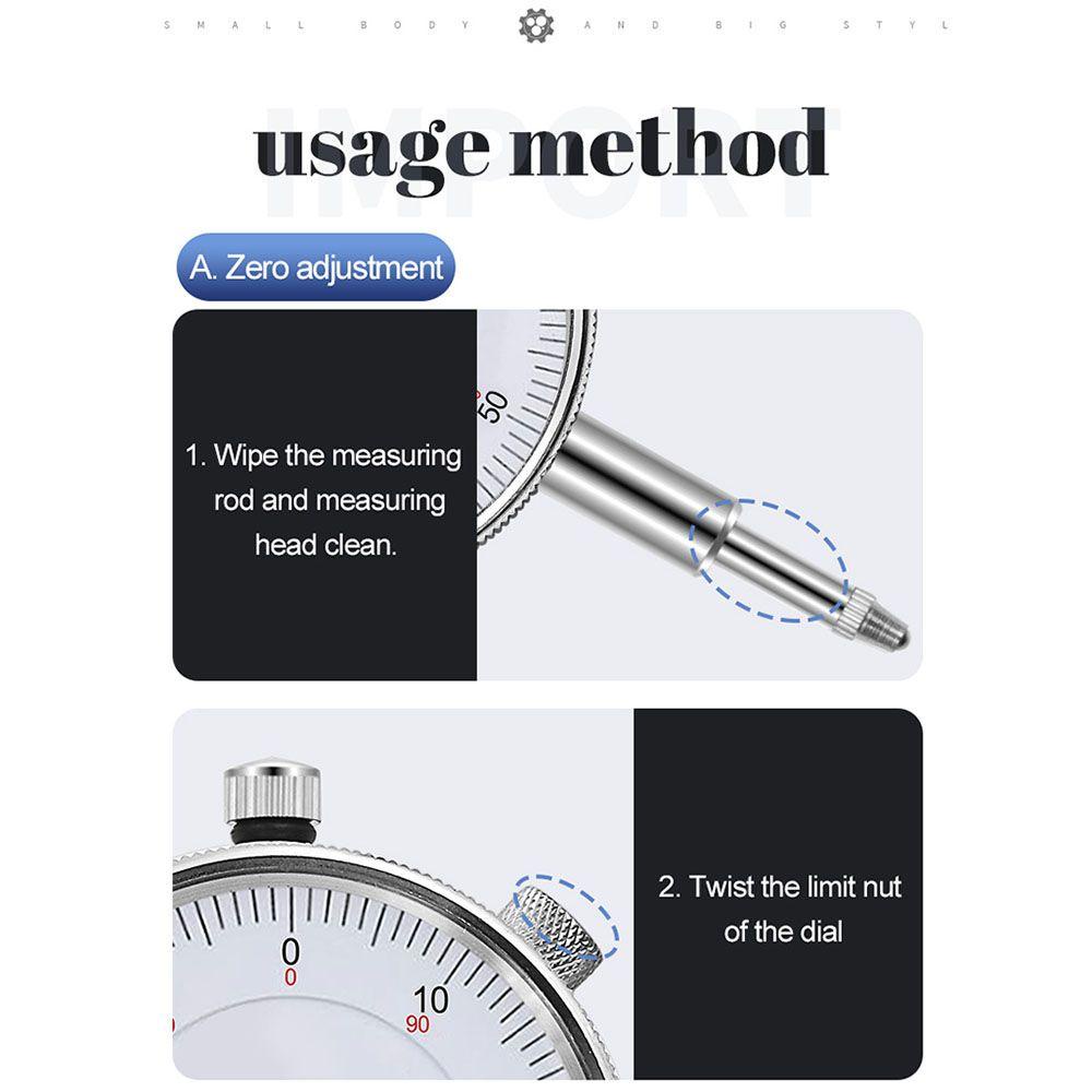 Đồng Hồ Đo Kim Loại M2.5 0-10mm Lug 0.01 Độ Phân Giải Cao