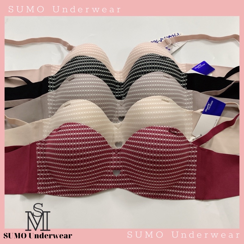 ÁO LÓT SU ĐÚC QUẢ TRÒN NGANG, KHÔNG GỌNG ĐỆM BÀN TAY ÔM NÂNG NGỰC. ÁO NGỰC NGANG KẺ ĐỘC ĐÁO. SUMO B804. ẢNH/ VIDEO THẬT