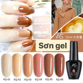 Sơn gel AS màu nâu cà phê ( mã KQ - chai đen )