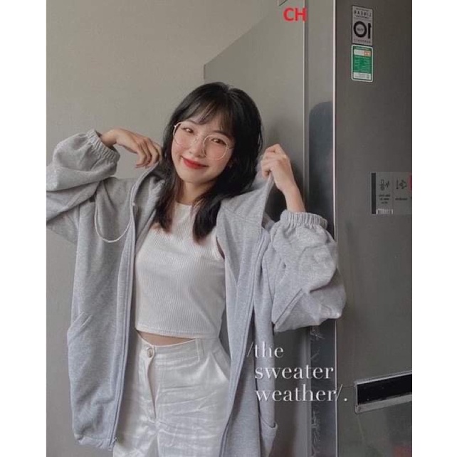 Áo hoodie mũ khoá chun tay CO9 | BigBuy360 - bigbuy360.vn