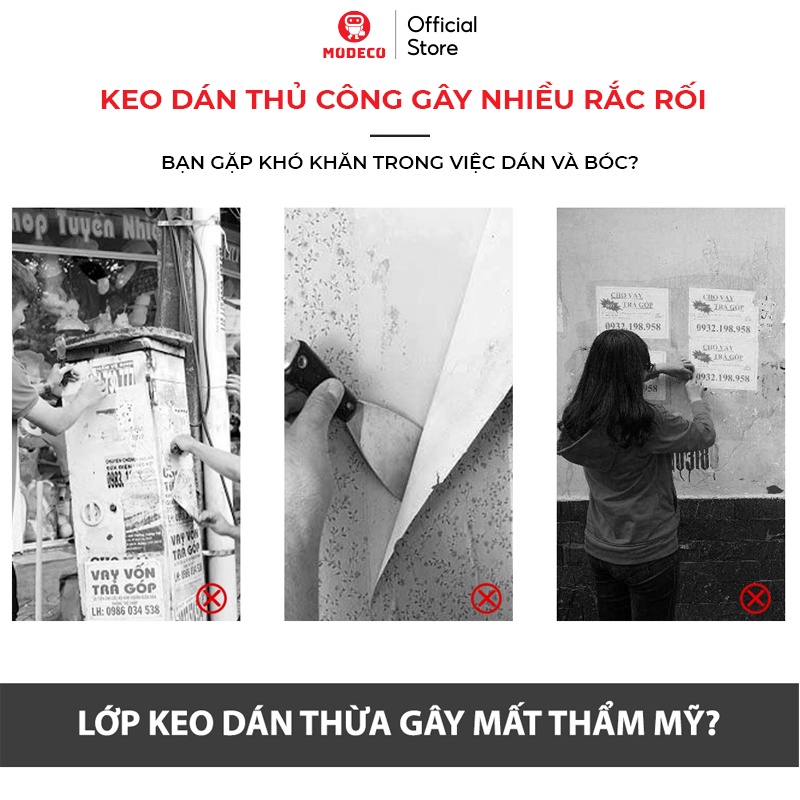 Keo Dán Dạng Xịt Đa Năng Thần Thánh Modeco - Không Để Lại Vết Keo - Dán Xốp Tường, Giấy, Áp Phích, Tờ Rơi, Chữ Hỷ, Decal