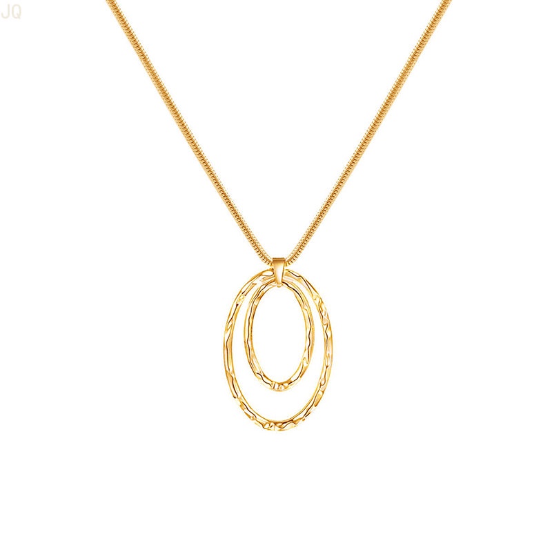 Vòng cổ Mặt Tròn Đôi Cỡ Lớn Đơn Giản Thời Trang