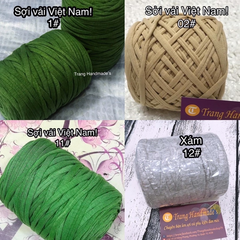 Sợi vải Việt Nam móc túi- thảm
