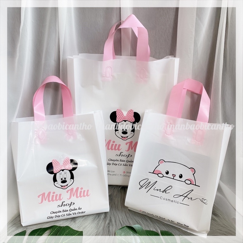 [HÀNG CHUẨN] 5 KG in túi nilon theo yêu cầu, túi trong suốt pe HD Pe hàng bóng dẻo dai dùng cho các shop cao cấp