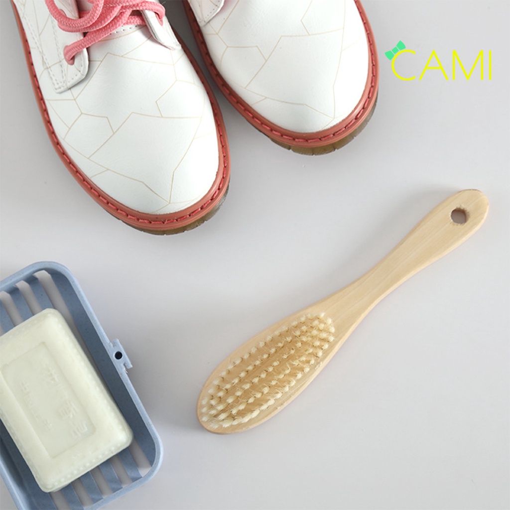 Bàn chải cán gỗ chết liệu lông mềm dùng giặt quần áp, hỗ trợ đánh giày - Cami - CMPK252